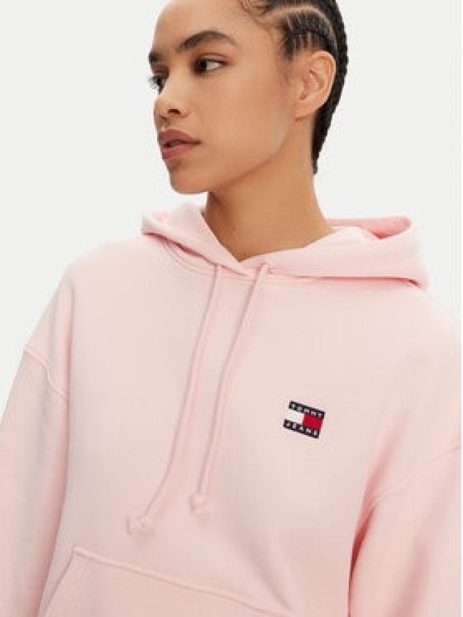 Tommy Jeans Bluza Badge DW0DW19414 Różowy Boxy Fit