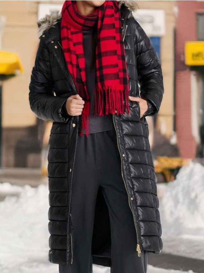 Płaszcz z kapturem - czarny