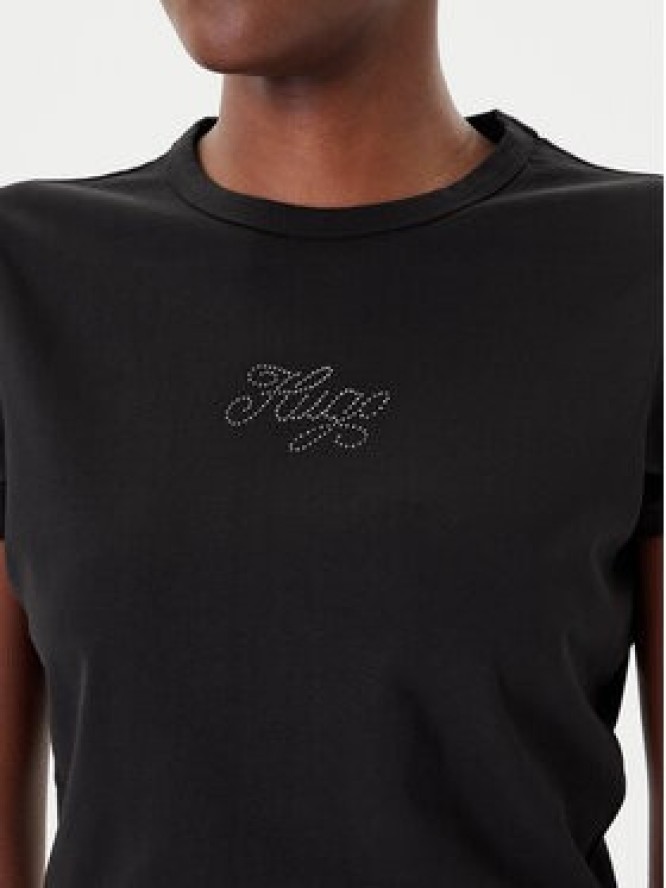 HUGO T-Shirt Rhinestone 50551404 Czarny Slim Fit