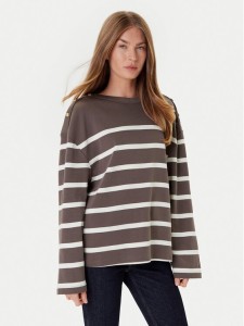 Tommy Hilfiger Bluzka Gold Button WW0WW45760 Brązowy Relaxed Fit