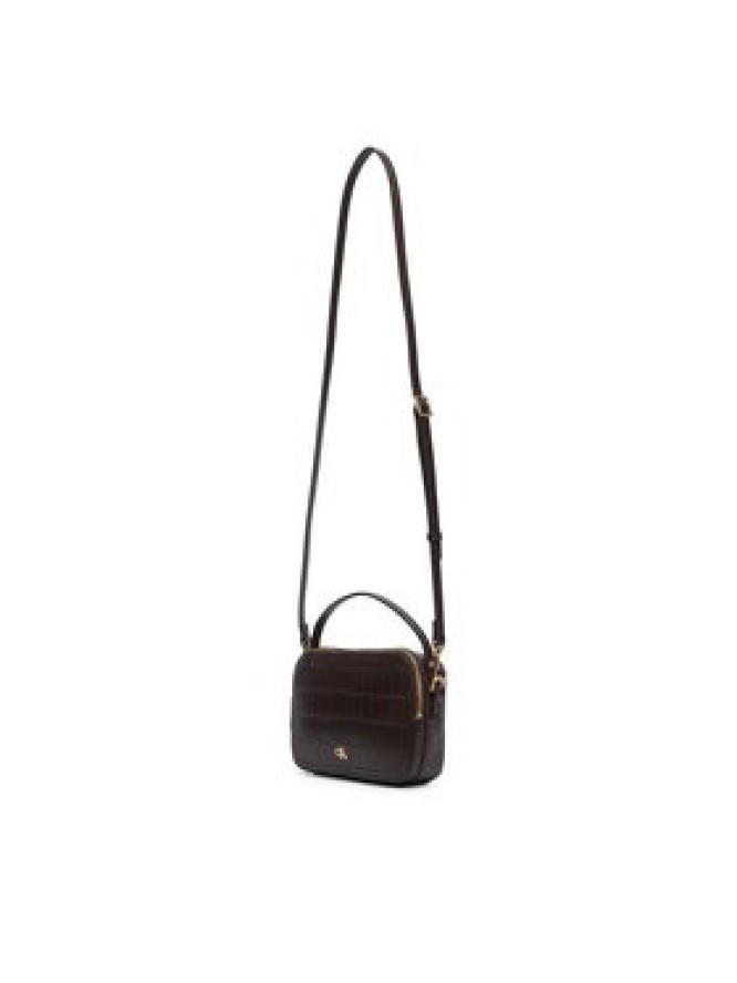 Calvin Klein Torebka Ck Croc Camera Bag LV04F3905G Brązowy ciemny