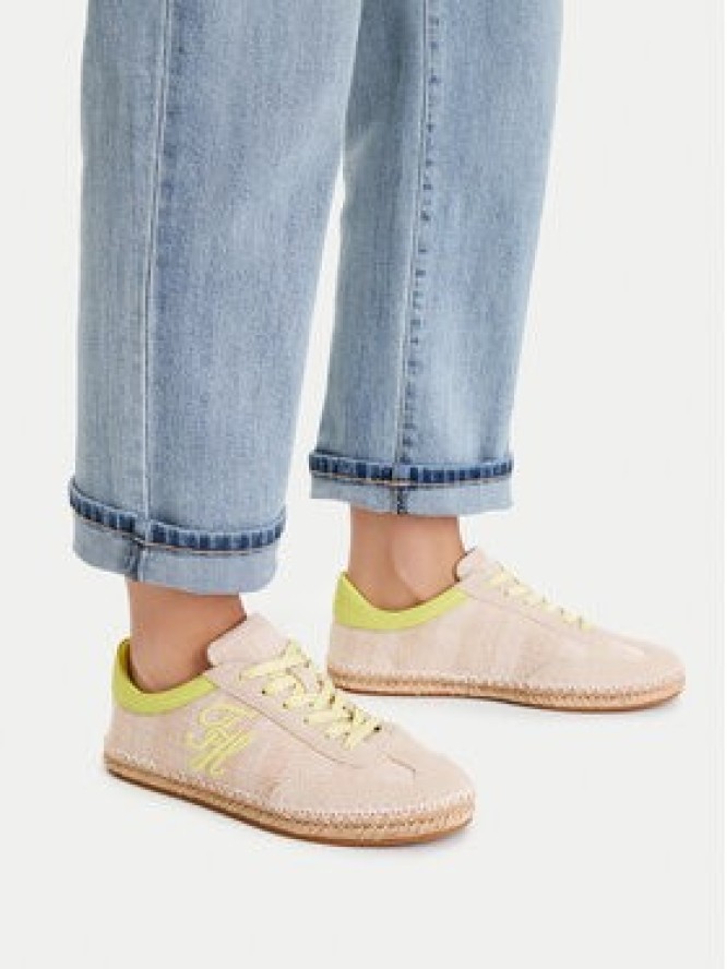 Tommy Hilfiger Espadryle Woven Logo Embroidery FW0FW09108 Beżowy