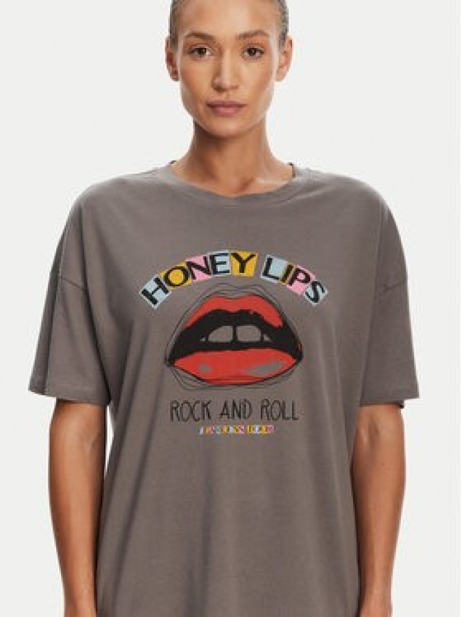 Noisy May T-Shirt Ida 27034417 Szary Relaxed Fit