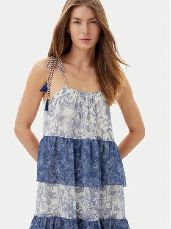 Pepe Jeans Sukienka letnia PL953739 Niebieski Loose Fit