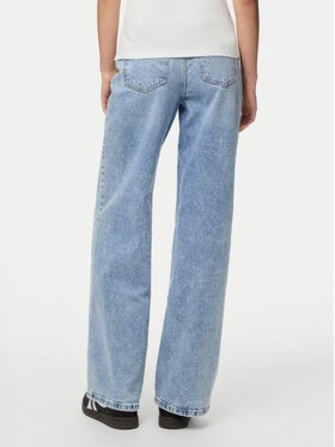 Pieces Top Ruka 17133673 Biały Slim Fit