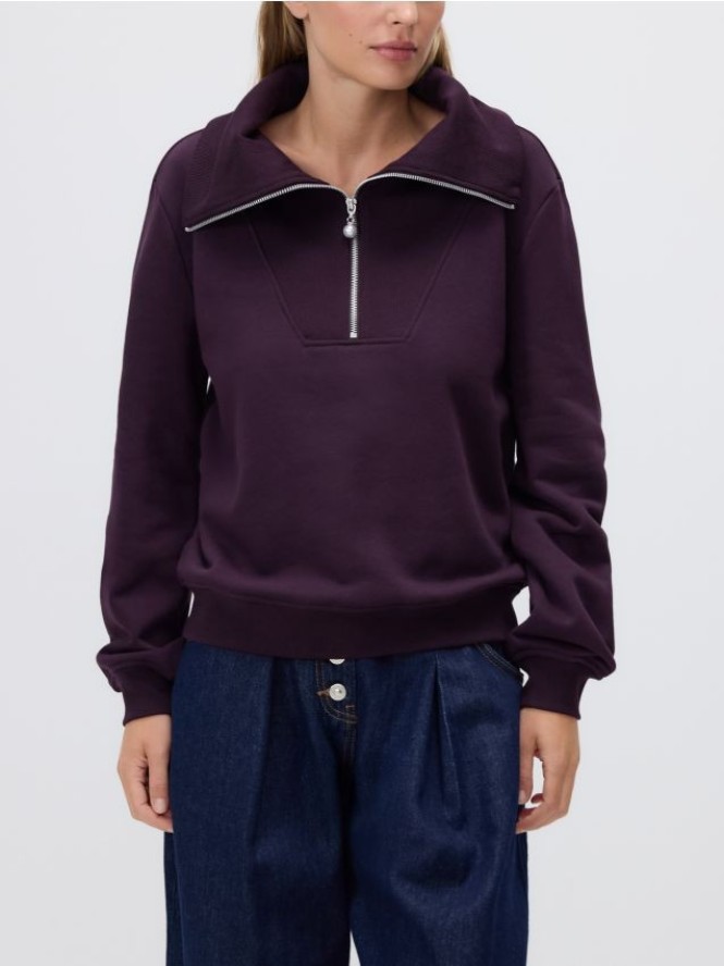Bluza z wysokim golfem - ciemnofioletowy