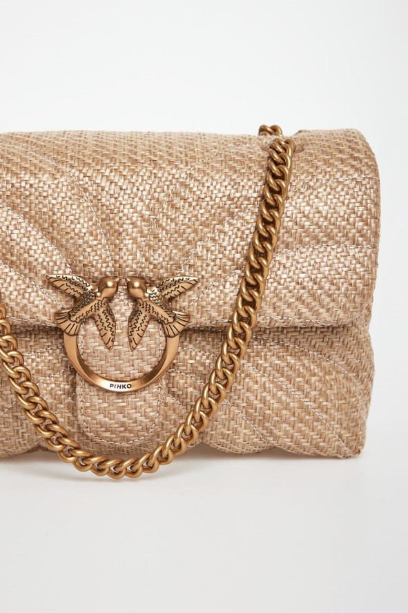 Torebka damska z rafii Love Bag Puff PINKO