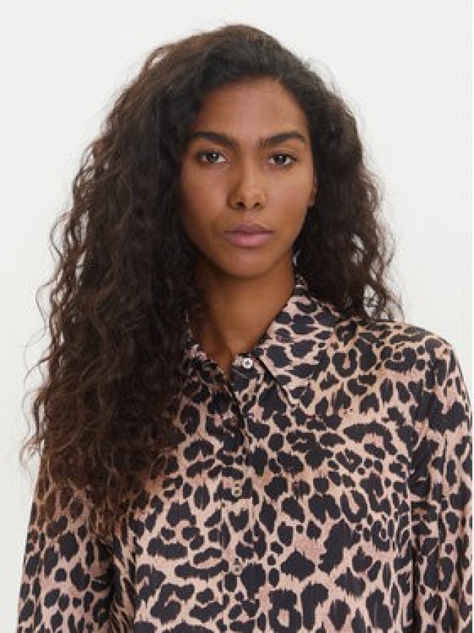 Guess Koszula W5YH03 WF1T2 Brązowy Regular Fit