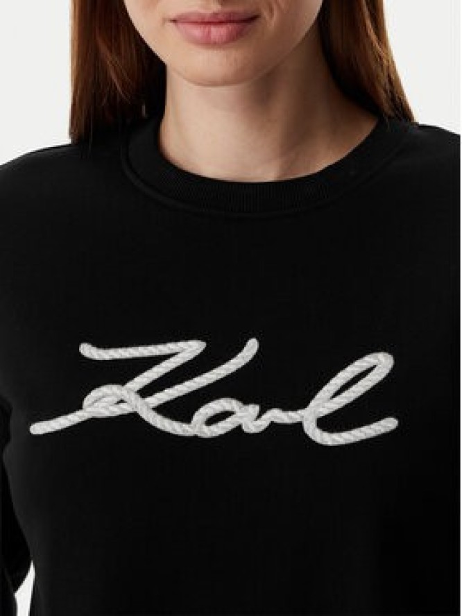 KARL LAGERFELD Bluza B2W20010 Czarny Regular Fit