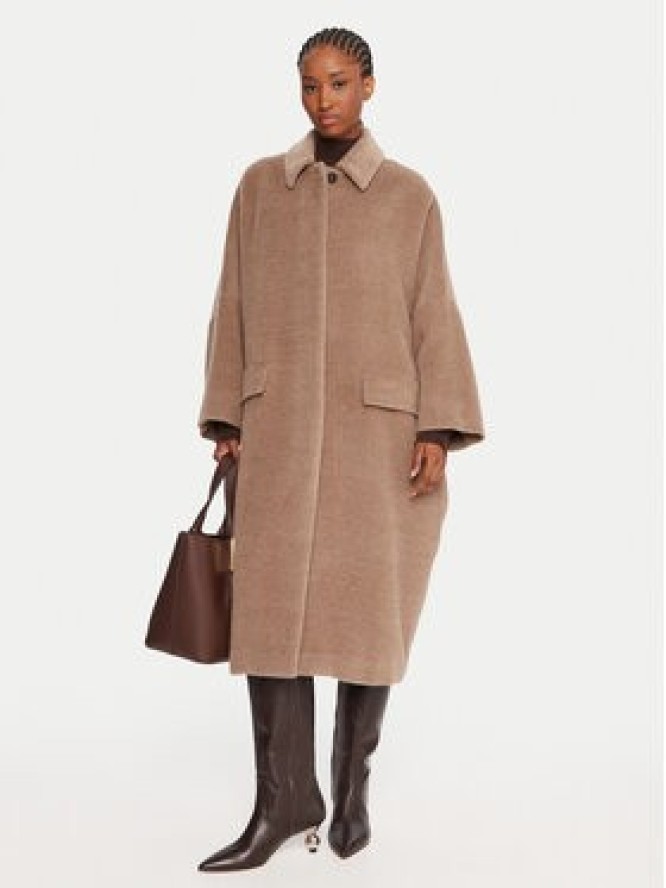 Marella Płaszcz wełniany Icam 2523016122 Beżowy Regular Fit