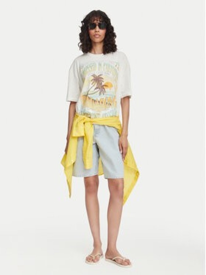 Billabong T-Shirt Sunset Mindset EBJZT00462 Kremowy Regular Fit