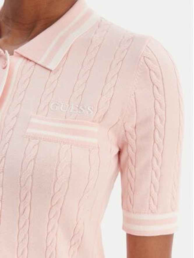 Guess Kardigan V6RR02 Z4652 Różowy Regular Fit