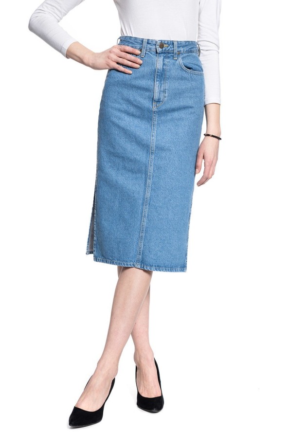 LEE THELMA SKIRT DAMSKA SPÓDNICA JEANSOWA CLEAN CALLIE L38EGAZE 112108145