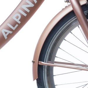 Alpina 22 Clubb zestaw błotników z drążkiem różowe złoto mat