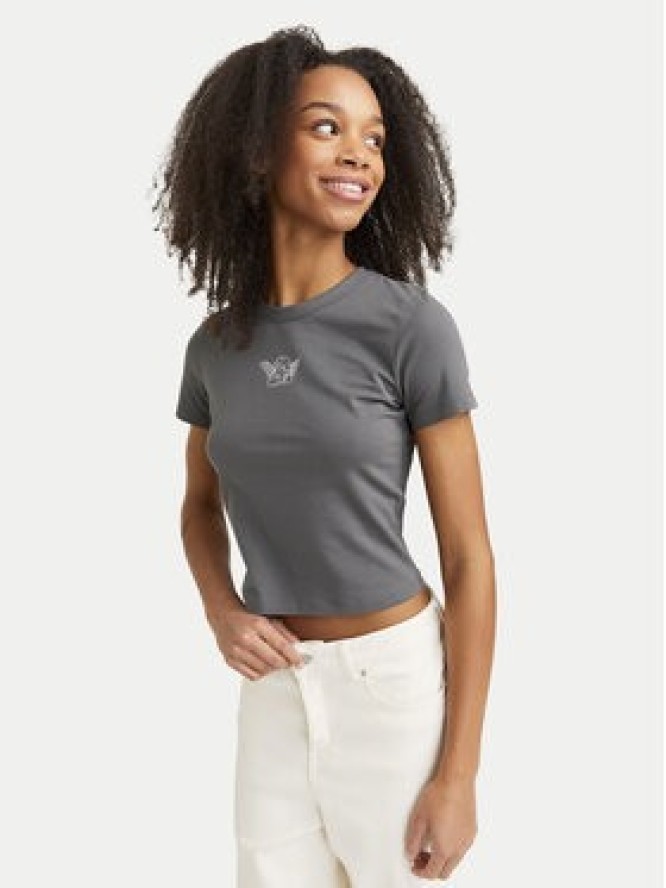 JJXX T-Shirt Gigi 12277657 Szary Stretch Fit