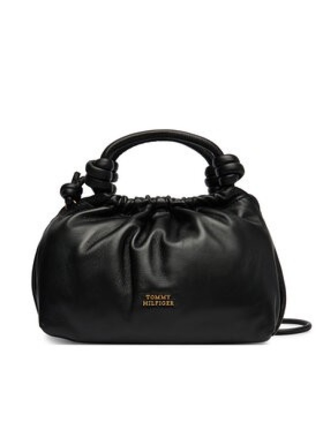 Tommy Hilfiger Torebka Th Soft Leather Med Crossover AW0AW18369 Czarny