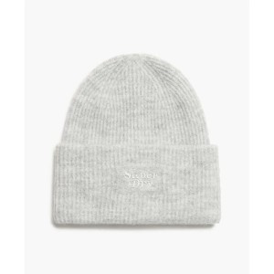 Czapka damska z miękkiego prążkowanego materiału Superdry