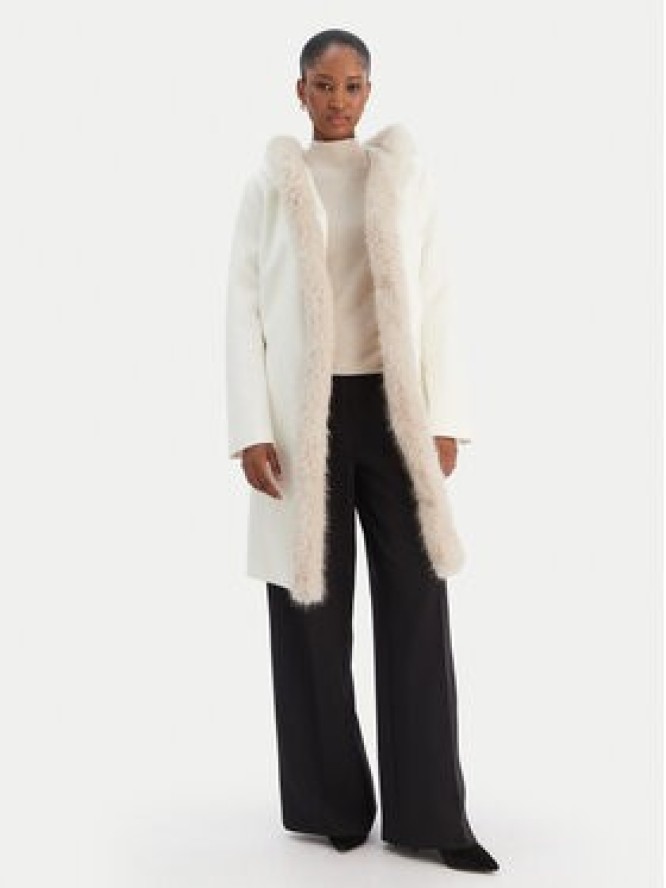 Rinascimento Płaszcz zimowy CFC0126714003 Écru Regular Fit