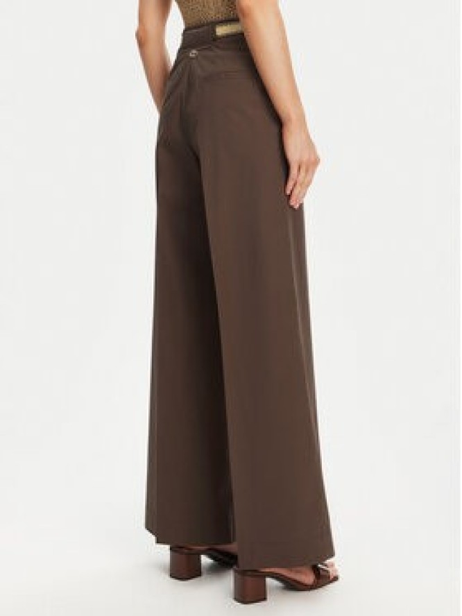 TWINSET Spodnie palazzo 251TT2105 Brązowy Wide Leg