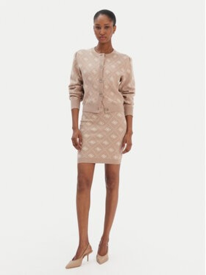Guess Spódnica ołówkowa W4BD0S Z3JD2 Beżowy Regular Fit