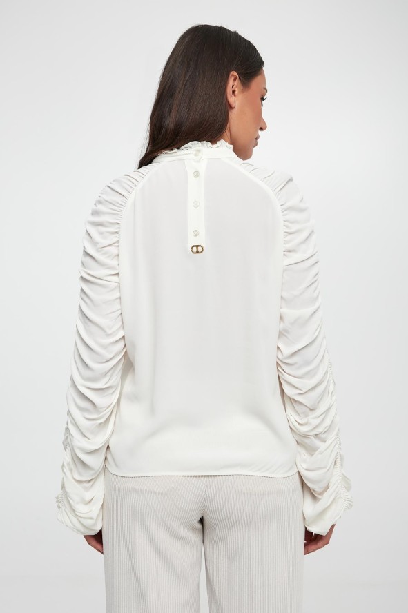 Bluzka damska z wiskozowej krepy TWINSET