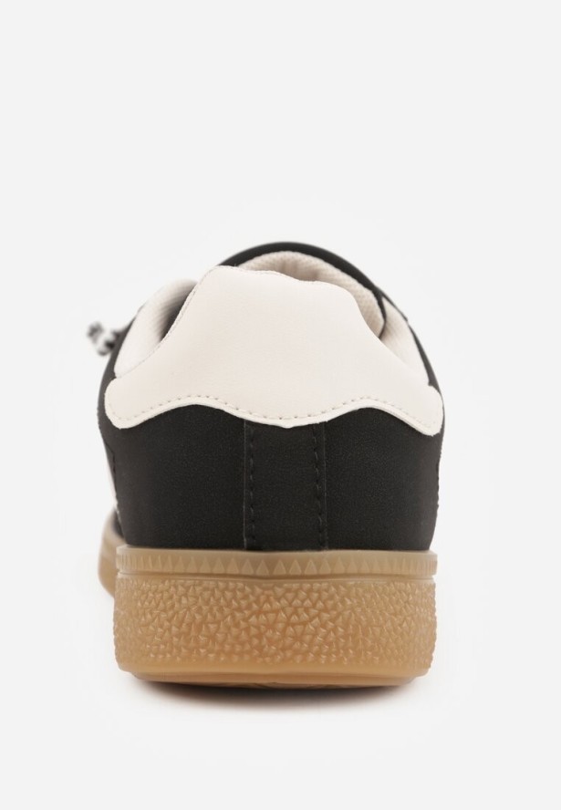 Czarne Sneakersy Typu Tenisówki Ozdobione Koralikami Daemeli