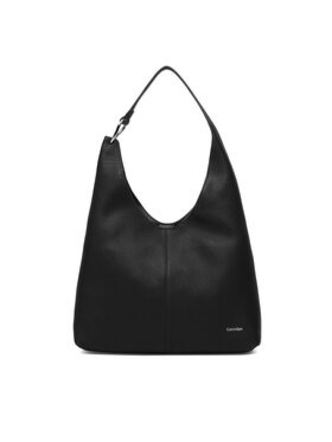Calvin Klein Torebka Slouchy Leather Md Shoulder Bag LV04F3543G Czarny