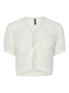 Pieces Bolerko "Tama" w kolorze kremowym rozmiar: S