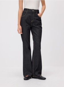 Jeansy flare - szary