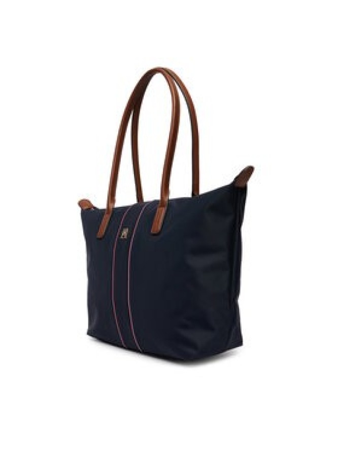 Tommy Hilfiger Torebka Popette Tote Corp AW0AW17706 Granatowy