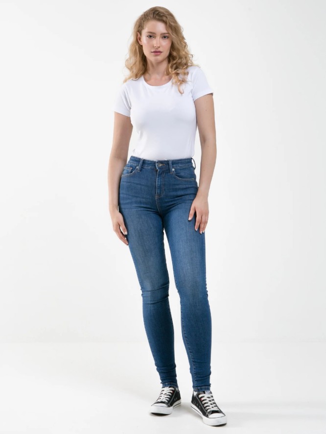 Jeansy damskie skinny niebieskie Clarisa 365
