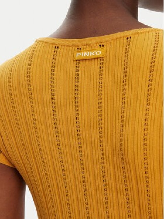 PINKO Sukienka dzianinowa 104745 A2FR Brązowy Regular Fit