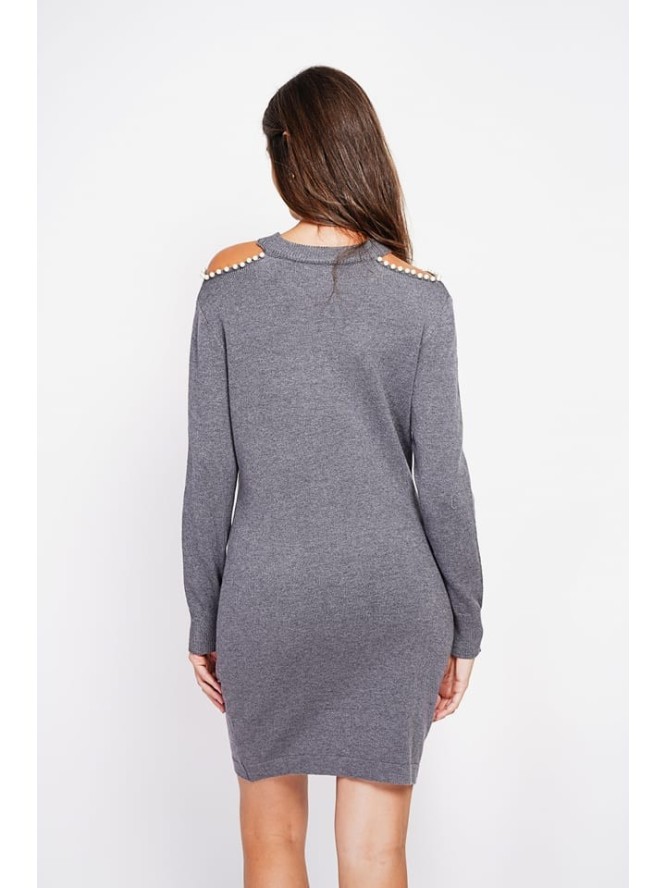 William de Faye Sukienka dzianinowa w kolorze szarym rozmiar: 38