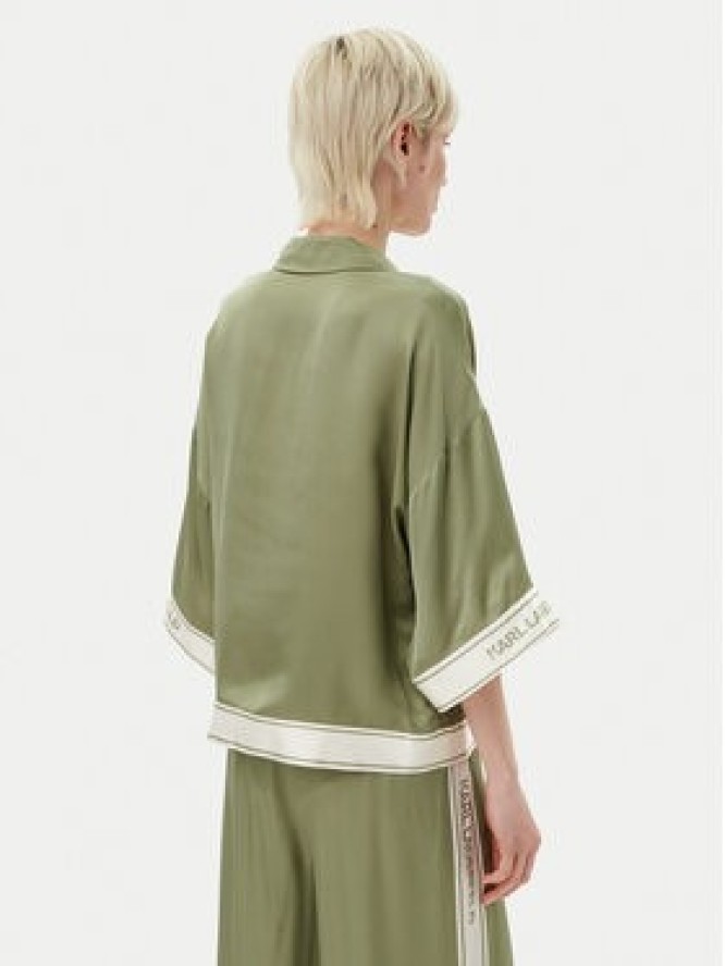 KARL LAGERFELD Koszula A2W11037 Zielony Relaxed Fit