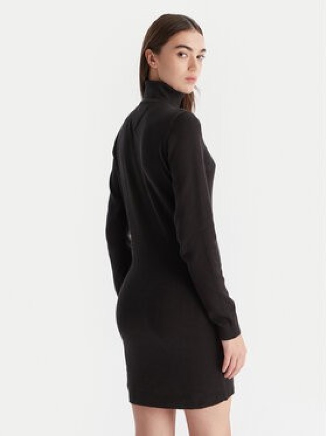 Tommy Jeans Sukienka dzianinowa Ess DW0DW21958 Czarny Slim Fit