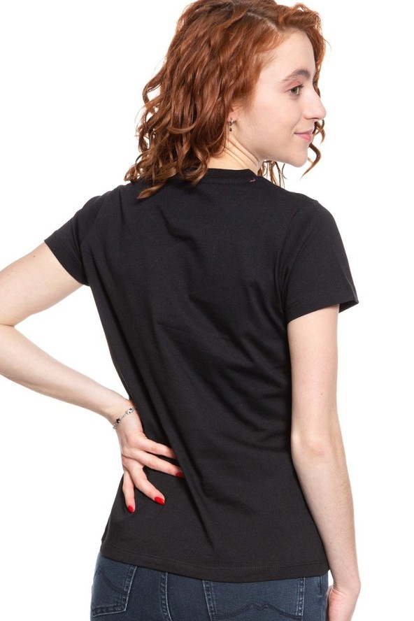 LEE T SHIRT DAMSKI SEASONAL LOGO TEE BLACK L42YRE01 112109518