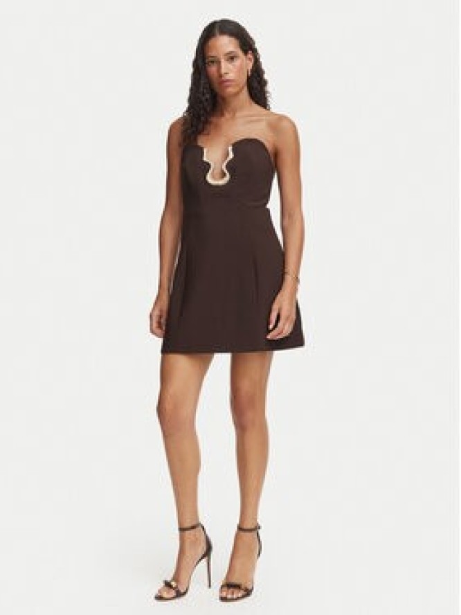 Bardot Sukienka koktajlowa Venya 60479DB Brązowy Slim Fit