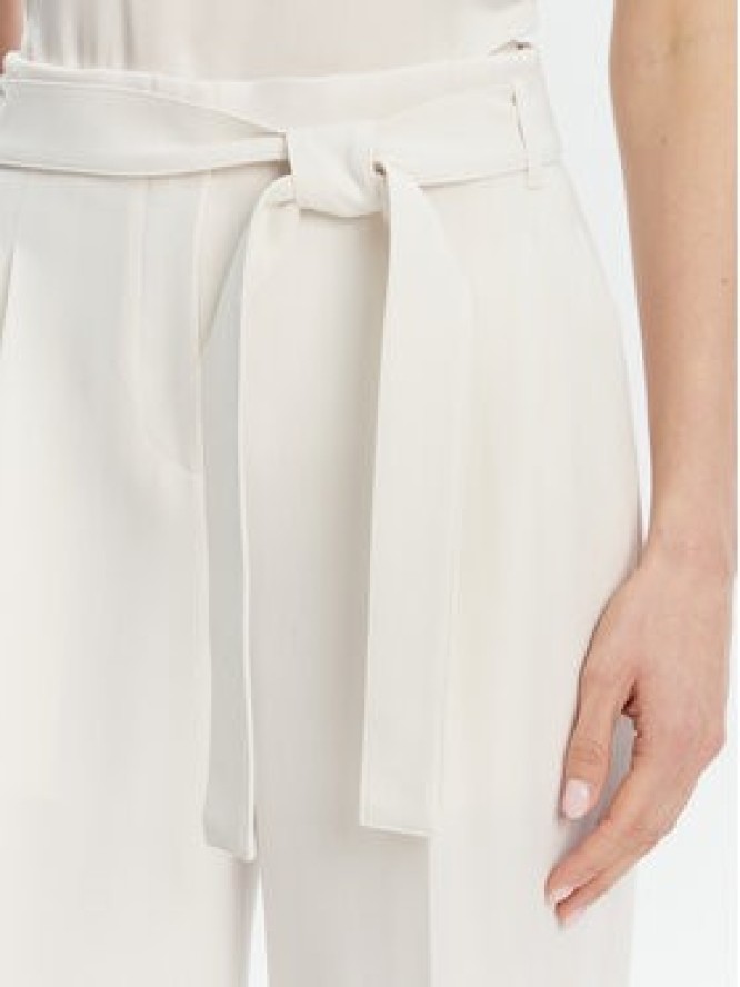 BOSS Spodnie materiałowe Tapiana 50479405 Écru Relaxed Fit