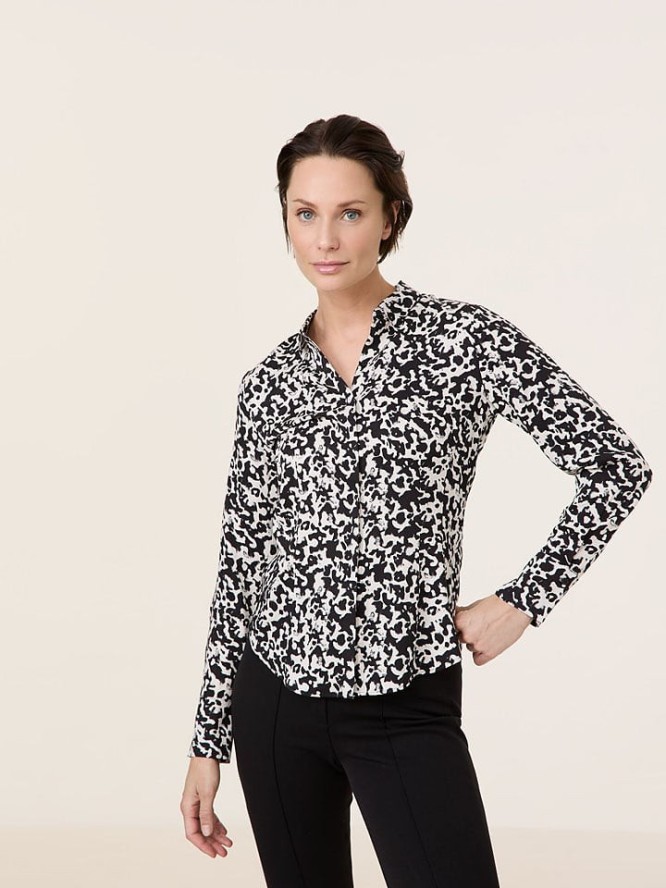 TAIFUN Koszula w kolorze czarno-białym rozmiar: 36