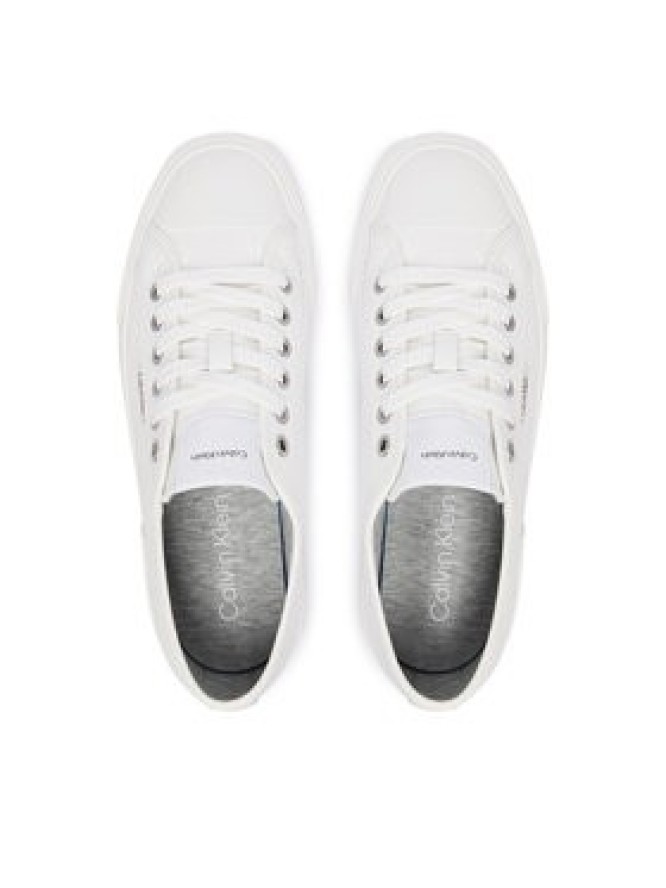 Calvin Klein Trampki Vulc Lace Up Low Lth HW0HW03077 Biały