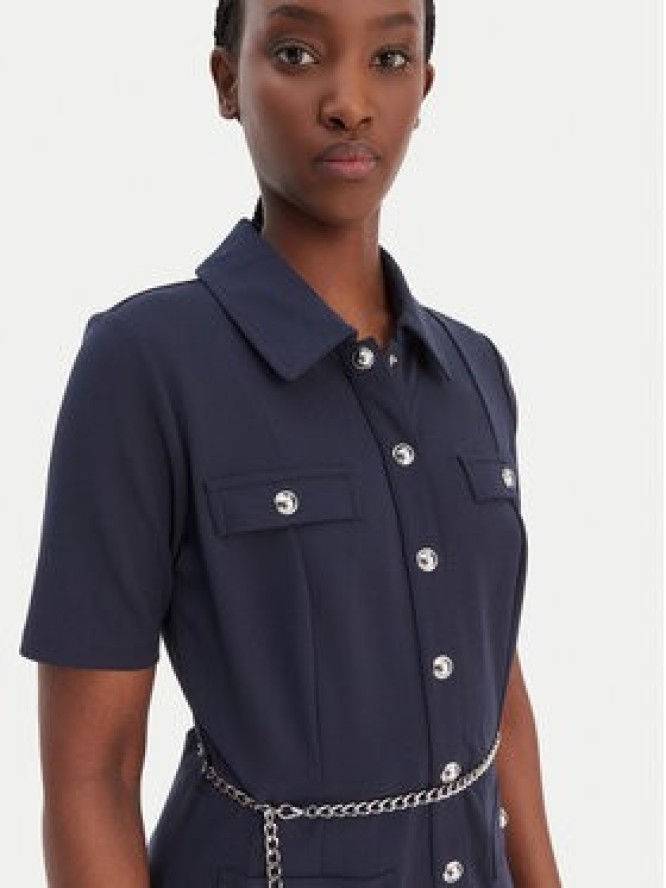 MICHAEL Michael Kors Sukienka koszulowa MR683BX667 Granatowy Regular Fit