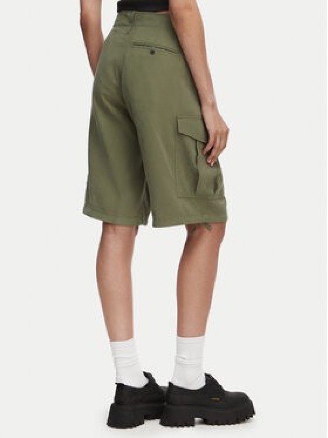 G-Star Raw Szorty materiałowe Bermuda Cargo D29016-D522 Zielony ciemny Relaxed Fit