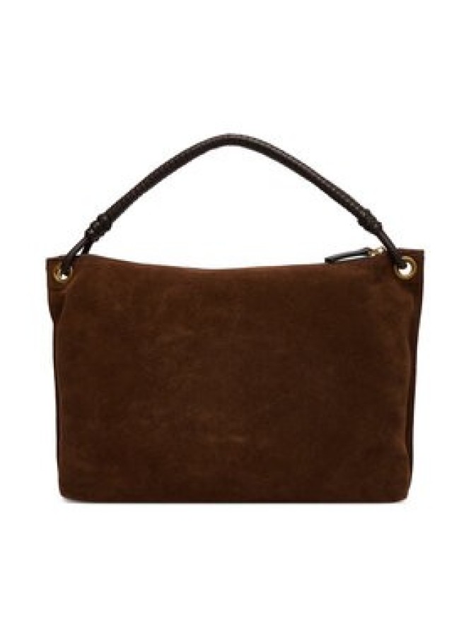 Tommy Hilfiger Torebka Th Statement Leather Bag Suede AW0AW18402 Brązowy