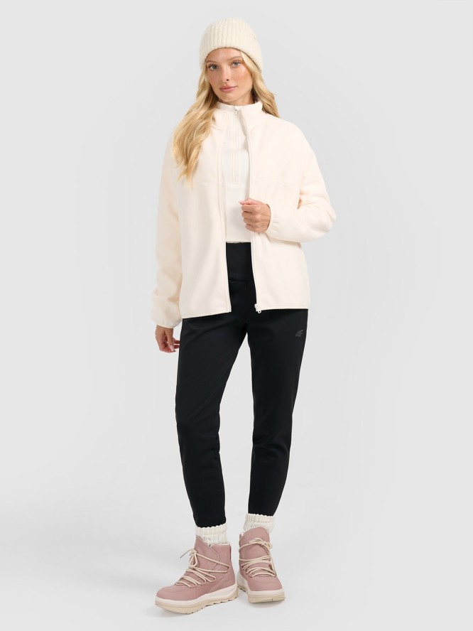 4F Polar ze stójką oversize damski - biały XL