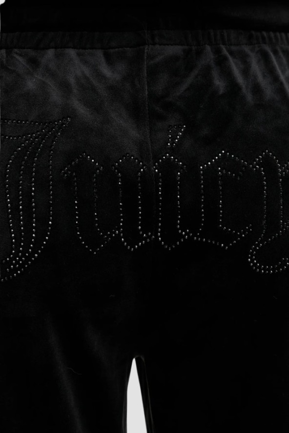 JUICY COUTURE Czarne spodnie dresowe z cyrkoniami Tina, Rozmiar S