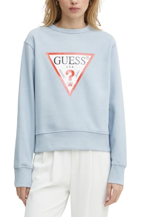 GUESS Błękitna damska bluza Original, Rozmiar XL