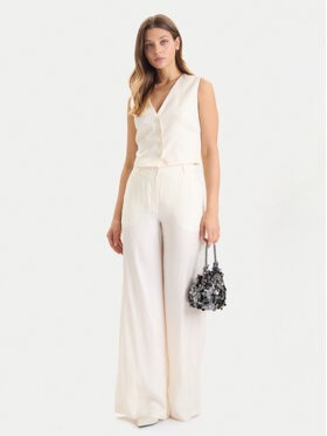 Guess Spodnie materiałowe W5YB02 WH5N2 Écru Regular Fit