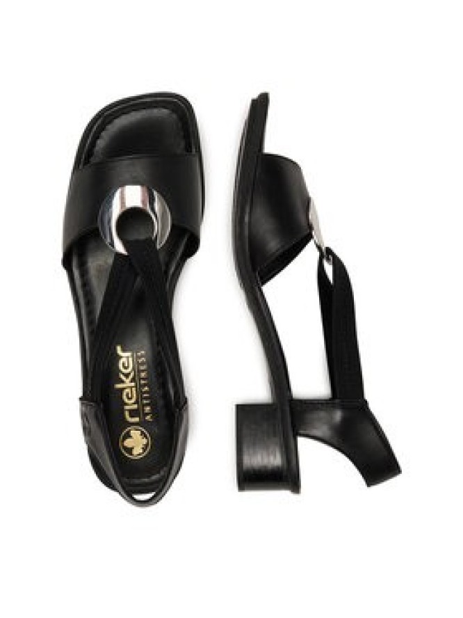 Rieker Sandały 62662-01 Czarny