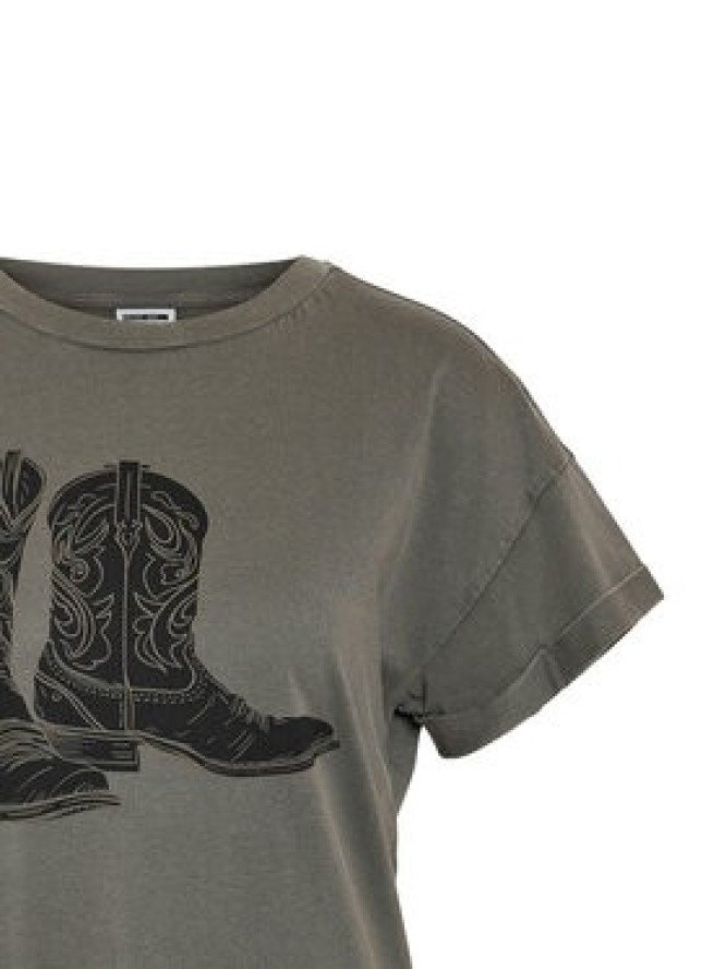 Noisy May T-Shirt 27030135 Szary Regular Fit