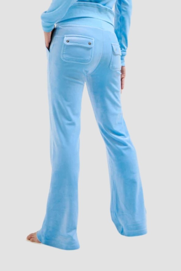 JUICY COUTURE Błękitne damskie spodnie dresowe Del Ray Pocketed Pant, Rozmiar XS